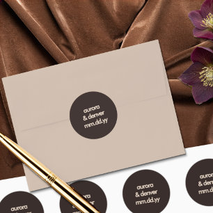 Autocollant de scellement d'enveloppe de mariage m