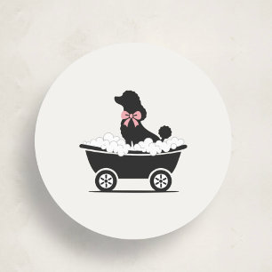 Autocollant de scellement pour toiletteuse canine