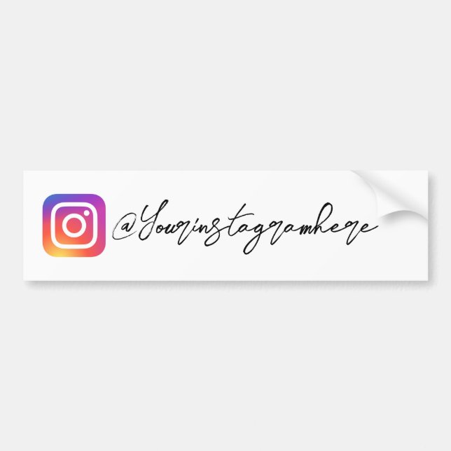 Autocollant de script de poignée Instagram (Devant)