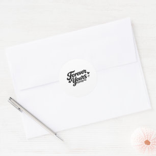 Autocollant de script romantique Forever Yours   A