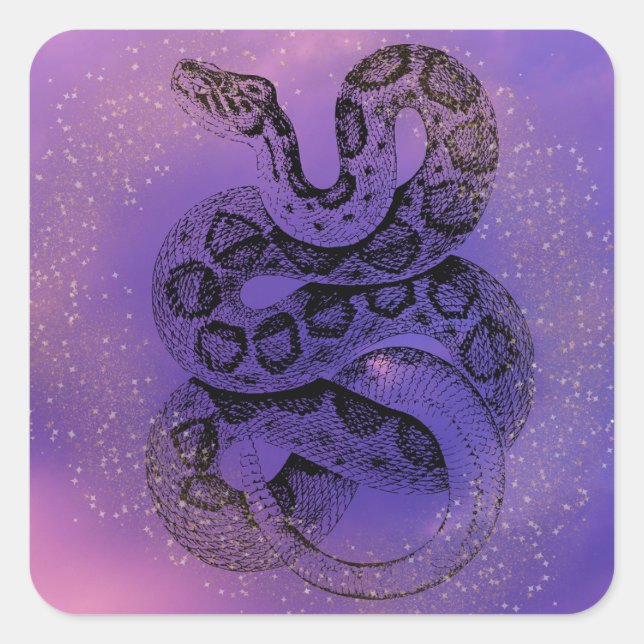 Autocollant de serpent d'aquarelle (Devant)