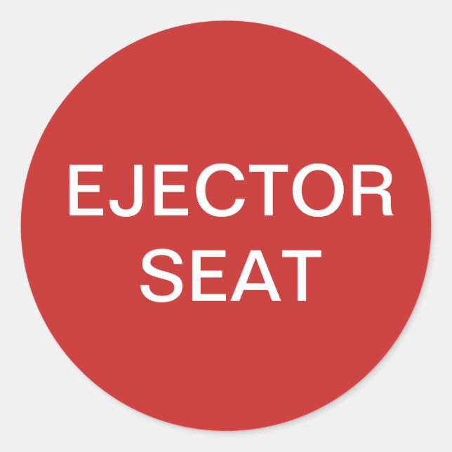 Autocollant de siège d'ÉJECTEUR (Devant)