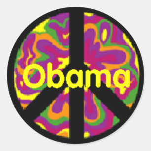Autocollant de signe de paix d'Obama