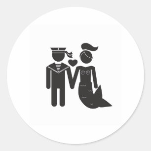 Autocollant de sirène et de marin