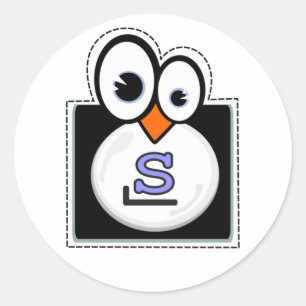 Autocollant de Slackware de pingouin de Linux
