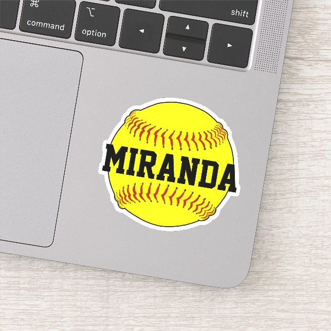 Autocollant de softball personnalisé (Détail)