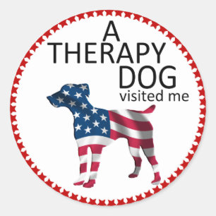 Autocollant de souvenir de chien de thérapie