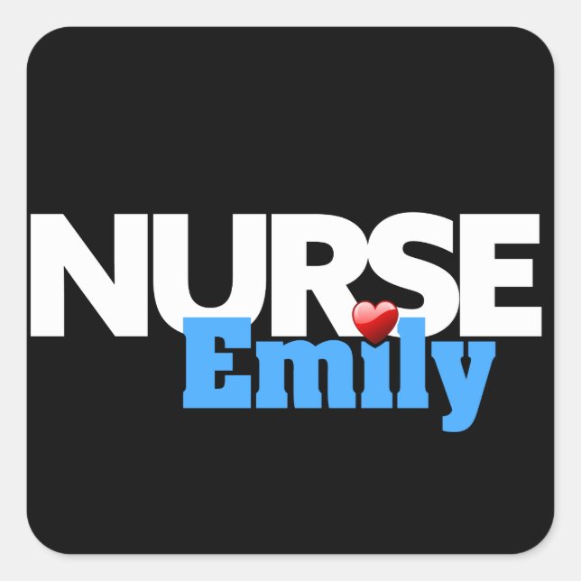 Autocollant de spectacle Emily Nurse, noir (Devant)