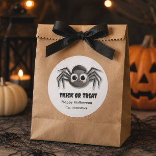 Autocollant de spider Halloween mignon – Trick or