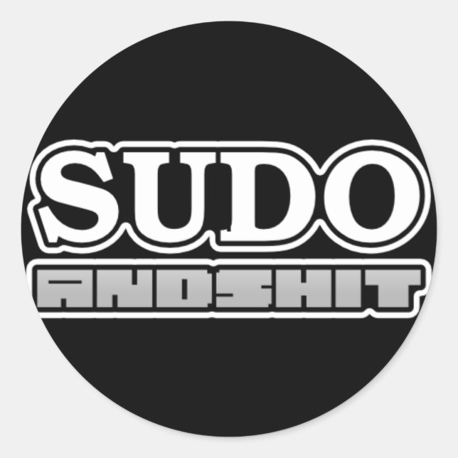 autocollant de sudo H4cked (Devant)