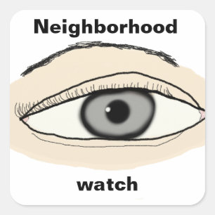 Autocollant de surveillance de voisinage