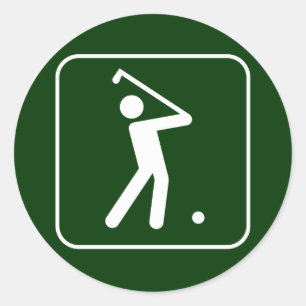Autocollant de symbole de golf