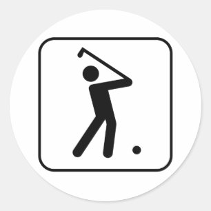 Autocollant de symbole de golf