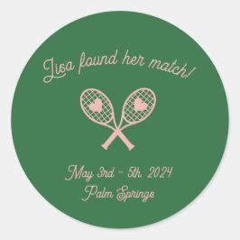 Autocollant de tennis de Bachelorette