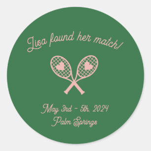 Autocollant de tennis de Bachelorette