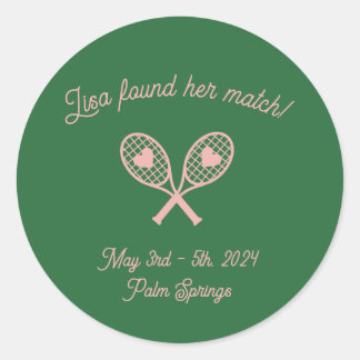 Autocollant de tennis de Bachelorette