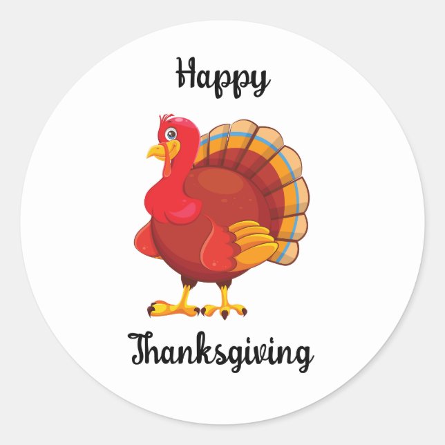 Autocollant de Thanksgiving pour la Turquie (Devant)