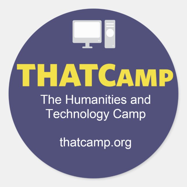 Autocollant de THATCamp avec le graphique (Devant)