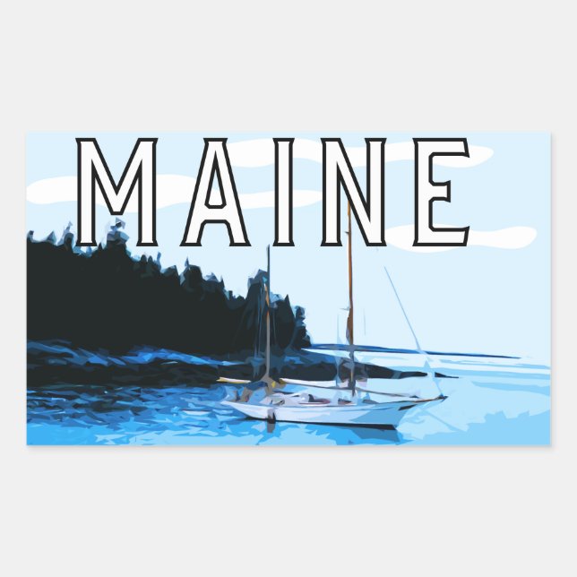 Autocollant de thème Maine (Devant)