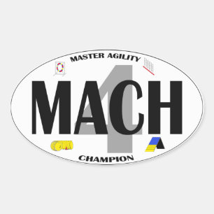 Autocollant de titre d'agilité de chien de MACH
