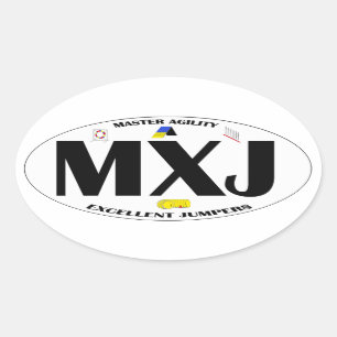 Autocollant de titre d'agilité de chien de MXJ