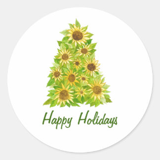 Autocollant de tournesol de vacances