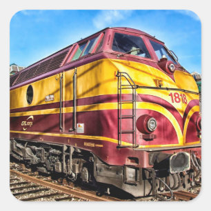 Autocollant de train de locomotives vintage