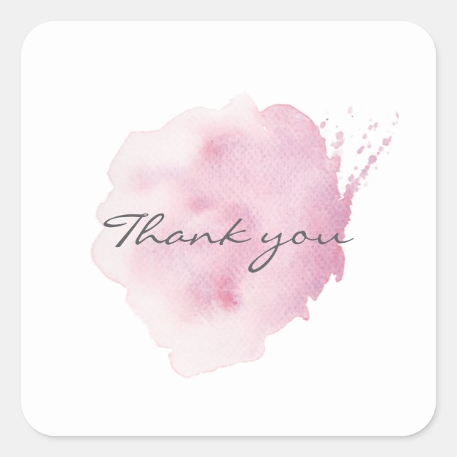 Autocollant de trait de pinceau à l'aquarelle rose (Devant)
