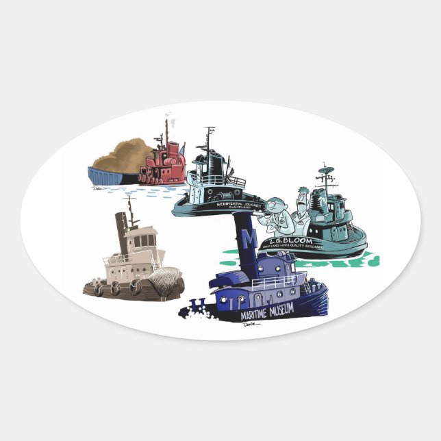 autocollant de tugboat medley (Devant)