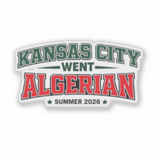 Autocollant de typographie algérienne de Kansas Ci