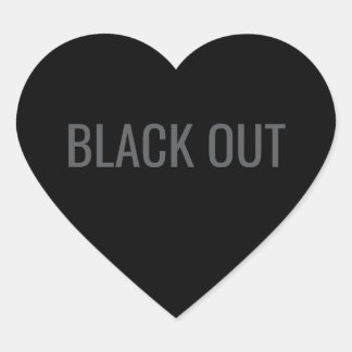 Autocollant de typographie - Black Out