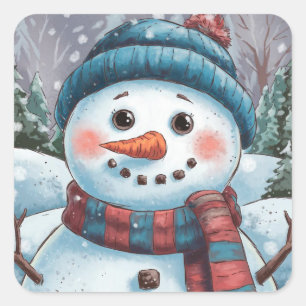 Autocollant de vacances de Frosty le bonhomme de n