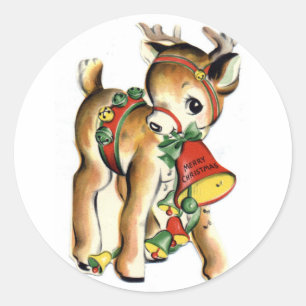 Autocollant de vacances KRW Vintage Cute Lil Reind