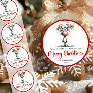 Autocollant de vacances traditionnel de Noël de Pè