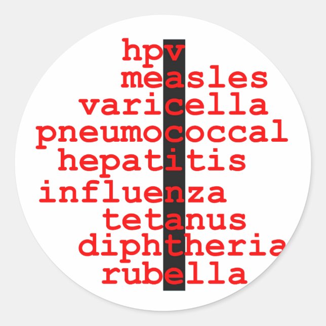 Autocollant de vaccin (rond) (Devant)