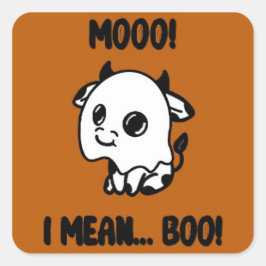 Autocollant de vache fantôme Halloween