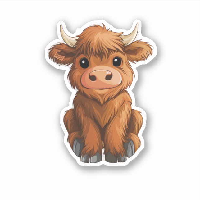 Autocollant de vache Highland (Devant)