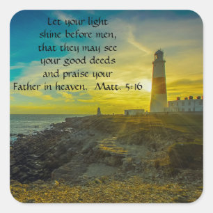 Autocollant de verset biblique phare magnifique