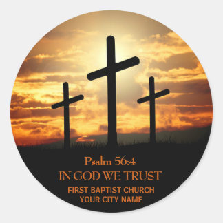 Autocollant de verset biblique Trois Croix