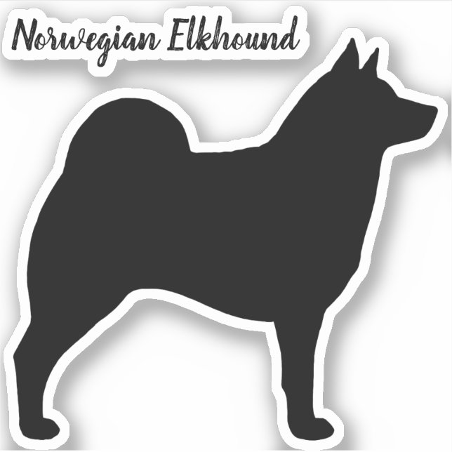 Autocollant de vinyle de silhouette de chien (Devant)