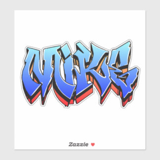 Autocollant de vinyle "Mike" Coupé sur mesure