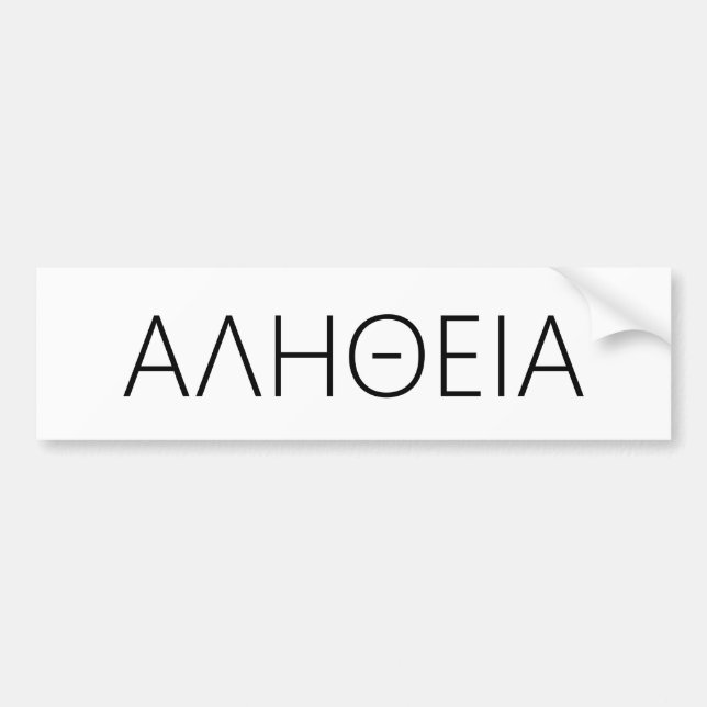 Autocollant De Voiture Λ Η Θ Ε Ι Α Bumpersticker (Devant)
