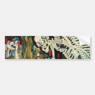 Autocollant De Voiture 相馬の古内裏, 国芳 Skeleton Manipulated by Witch, Kuniyosh