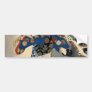 Autocollant De Voiture 雪 の 芸 者, 豊 Geisya à Snow, Toyokuni, Ukiyo-e