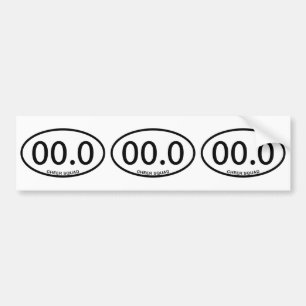 Autocollant De Voiture 00,0 Logo ovale de peloton d'acclamation euro