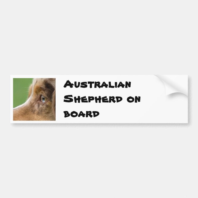 Autocollant De Voiture 08-04-12-114, Australian Shepherd on board (Devant)