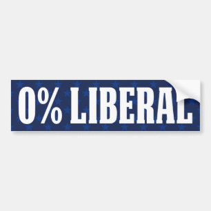 Autocollant De Voiture 0% Libéral, anti libéral Biden Pro trump