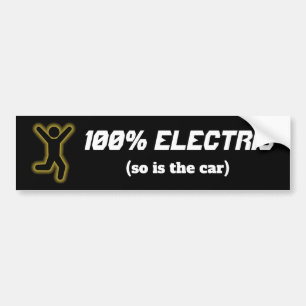 Autocollant De Voiture 100 % Électrique (tout comme la voiture)