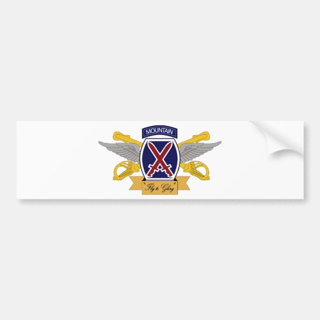 Autocollant De Voiture 10th Mountain Division Aviation (AVN) (Devant)