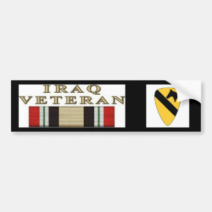 Autocollant De Voiture 10x10_1stCav-Logo_V01, combattant d'Irak